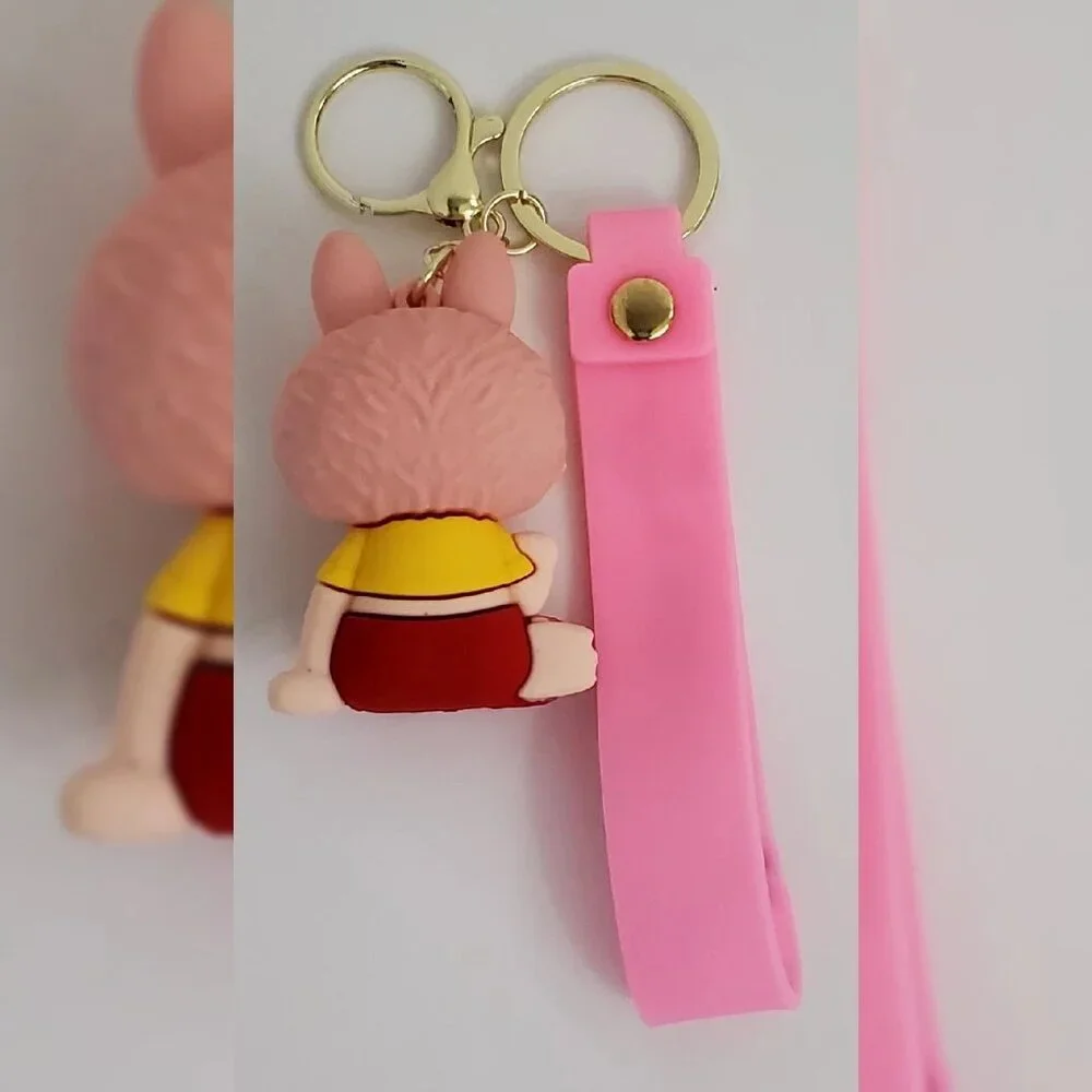 NWT LABUBU MONSTER KEY CHAIN MULTICOLOR 3D LOGO